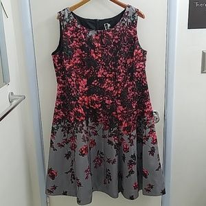 Julian Taylor floral fit and flare dress